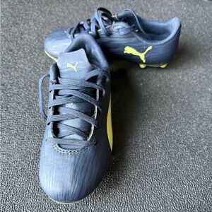 Puma Blue and Yellow Cleats